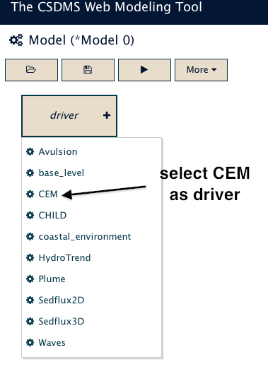 load CEM as your model simulation driver