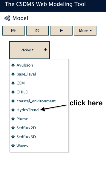 load HydroTrend as your model simulation driver