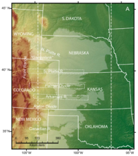 Map of the Ogallala Group (from Wobus et al., 2010)