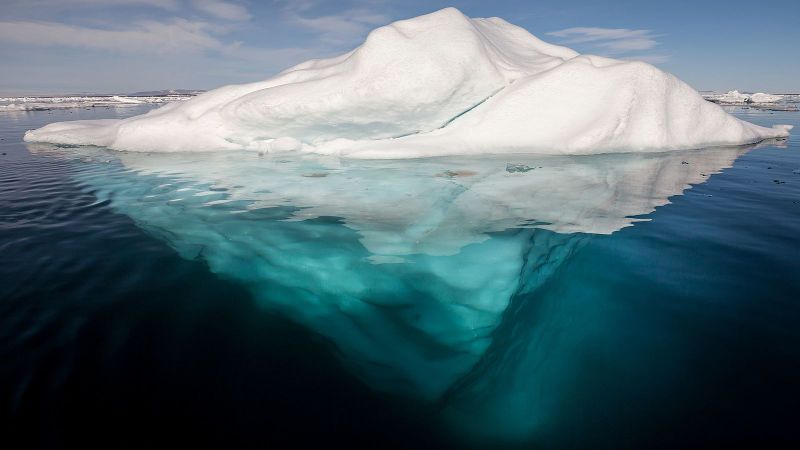 File:Iceberg in the Arctic with its underside exposed, brightened underwater.jpg